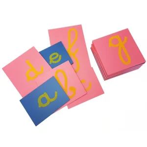 French Sandpaper Letters - Lower Case Cursive